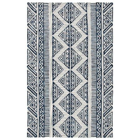 Safavieh 6 x 6 ft. Metro Round Hand Tufted Rug; Blue & Ivory MET452M-6R